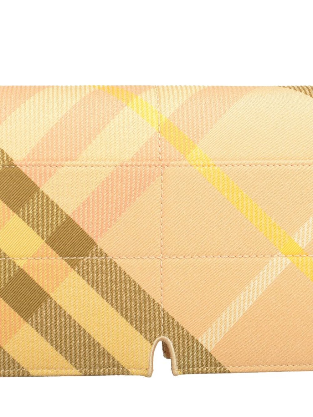 Burberry "Mn Knit Tote" Leather & Canvas Lichen Plaid Handbag Shoulder Bag - Picture 4 of 7